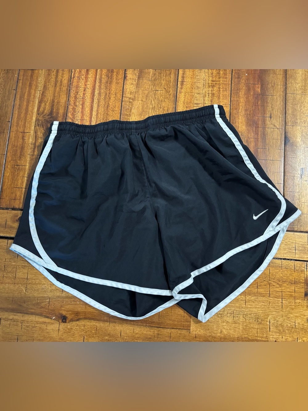 Nike Black Athletic Shorts with White Trim